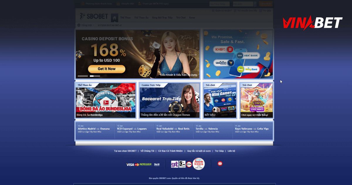 SBOBET – Nhà Cái Cá Cược Thể Thao Uy Tín Hàng Đầu